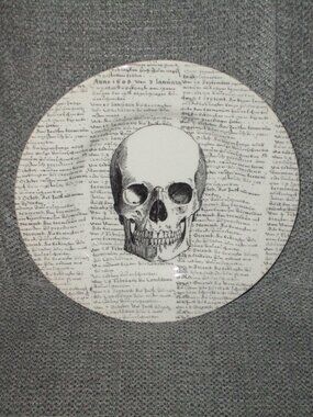 ROYAL STAFFORD Halloween SKULL SCRIPT 8.5" Salad  PLATE
